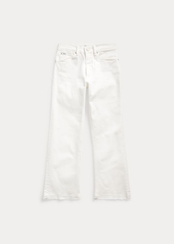 Jeans Polo Ralph Lauren Mujer Blancos - Laight Cropped Flare - IBQKL4865